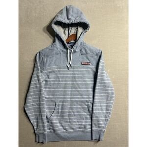 Vineyard Vines Shep Hoodie Sweatshirt Mens Size Small Blue Stripes Shoulder